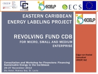 von Knebel - ECELP-CDB Revolving Fund for OAS Workshop 2012